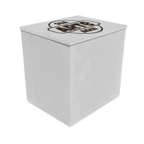 Caixa Retangular Grande Tampa Sapato Gravada Laser 52x43x53 Mdf 4mm Madeira Pintado