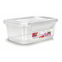 Caixa Retangular Linha Gourmet C/ Travas Transparentes 750 ml Caixa Retangular Linha Gourmet C/ Travas Transparentes 750 ml