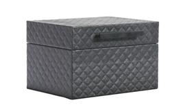 Caixa Retangular Madeira Matelasse 23x18x14cm. Caixa Retangular Madeira Matelasse 23x18x14cm.