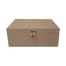 Caixa Retangular para Mini Vinho com Dobradiça e Fecho 1 Divisoria 22x16x8 Kit 3un Mdf Madeira Caixa Retangular para Mini Vinho com Dobradiça e Fecho 1 Divisoria 22x16x8 Kit 3un Mdf Madeira
