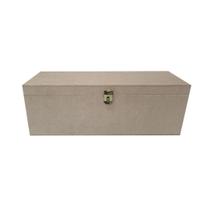 Caixa Retangular para Vinho com Dobradiça e Fecho 33x11x11 Kit 3un Mdf Madeira Caixa Retangular para Vinho com Dobradiça e Fecho 33x11x11 Kit 3un Mdf Madeira