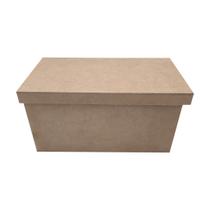 Caixa Retangular Tampa Sapato 20x10x10 Kit 6 Unidades Mdf Madeira