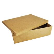 Caixa Retangular Tampa Sapato 35x22x8 Mdf Madeira Caixa Retangular Tampa Sapato 35x22x8 Mdf Madeira