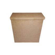 Caixa Retangular Tampa Sapato para Folha Sulfite A3 28x11x30 Mdf Madeira