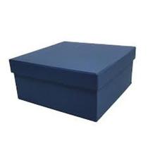 Caixa Rígida Cartonada 25 x 25 x 10 Azul Marinho