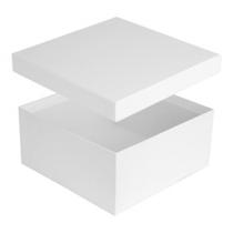 Caixa Rígida Cartonada Presente 20 X 20 X 7 Branco