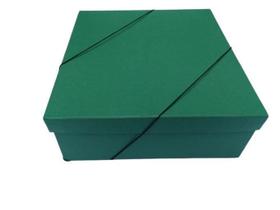 Caixa Rígida Cartonada - Verde Bandeira 30X28X10