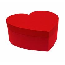 Caixa Rigida Coracao 26,5cmx20,5cmx0,9cm Vermelha