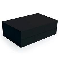 Caixa Rígida Dobrável Retangular com Ímã P Preto 24,5x17,5x8cm - 5 Un