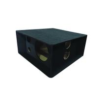Caixa RLP Vazia para Carro Emborrachada 2 12"+ 2TW + 2DR + 2 Duto