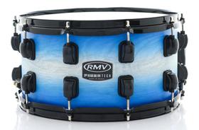 Caixa RMV FiberTech Blue Wood Burst 14x8 Casco Híbrido com Aros Inoxidáveis 1,7mm (Exclusiva) - RMV Drums