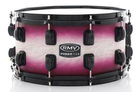 Caixa RMV FiberTech Pink Wood Burst 14x8 Casco Híbrido com Aros Inoxidáveis 1,7mm (Exclusiva) - RMV Drums