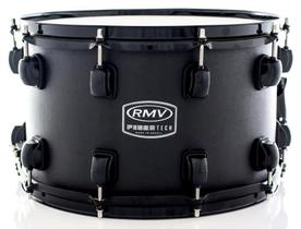 Caixa RMV FiberTech Silky Black 14x8 Casco Híbrido com Aros Inoxidáveis 1,7mm (Exclusiva) - RMV Drums