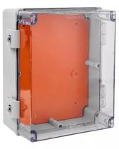 Caixa rohdbox 250x200x130mm cinza t.transp ip 66 - completa Caixa rohdbox 250x200x130mm cinza t.transp ip 66 - completa