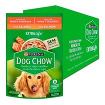 Caixa Sachê Purina Dog Chow Adulto Mini Pequeno Sabor Salmão Caixa Sachê Purina Dog Chow Adulto Mini Pequeno Sabor Salmão