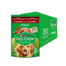 Caixa Sachê Purina Dog Chow Adulto Todos Tamanhos Carne 100g