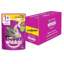 Caixa Sachês Whiskas Frango Ao Molho Gato Adulto 85g