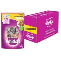 Caixa Sachês Whiskas Frango Gatos Filhotes 85g