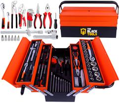 Caixa Sanfonada Jogo Chaves Completo 85 Pçs Em Aço Crv The Black Tools