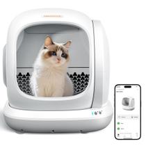 Caixa sanitária autolimpante Meowant Multi-Cat 75L com controle APP Caixa sanitária autolimpante Meowant Multi-Cat 75L com controle APP