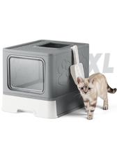 Caixa Sanitária Fechada Qualasision G-Large com Tampa para Gatos - Cinza Caixa Sanitária Fechada Qualasision G-Large com Tampa para Gatos - Cinza