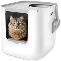 Caixa sanitária Modkat XL extra grande para gatos com forros brancos Caixa sanitária Modkat XL extra grande para gatos com forros brancos