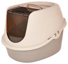 Caixa sanitária para gatos Amazon Basics, sem bagunça, fechada, com capuz, padrão