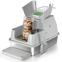 Caixa sanitária para gatos Eosarcu em aço inoxidável 180 Flip-Top XL