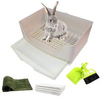 Caixa sanitária PINVNBY Large Rabbit Corner, vaso sanitário com gaveta marrom Caixa sanitária PINVNBY Large Rabbit Corner, vaso sanitário com gaveta marrom