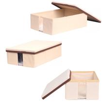 Caixa Sapateira com visor e tampa pequena para organizar - L 20cm x A 11cm x P 31cm - KIT C/ 3 Caixa Sapateira com visor e tampa pequena para organizar - L 20cm x A 11cm x P 31cm - KIT C/ 3