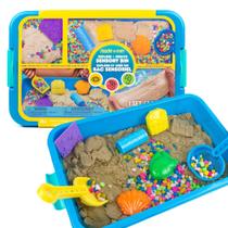 Caixa sensorial feita por mim Sea Life com estojo de armazenamento e brinquedos de 3 a 7 anos