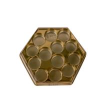 Caixa Sextavada Dourada BWB C/10 Un Embalagem para Bombons, Trufas e Doces Finos