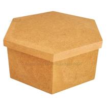 Caixa Sextavada Tampa Sapato 25x11 MDF Madeira Marpax 01un Caixa Sextavada Tampa Sapato 25x11 MDF Madeira Marpax 01un