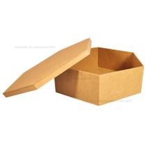 Caixa Sextavada Tampa Sapato 31x10 Mdf Madeira