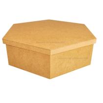 Caixa Sextavada Tampa Sapato 38x11 Mdf Madeira Caixa Sextavada Tampa Sapato 38x11 Mdf Madeira