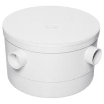 Caixa Sifonada Branca com Tampa Redonda 250 mm x 150 mm x 75 mm Herc