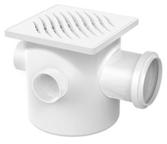 Caixa Sifonada Completa Quadrada 150x150x50mm Branca tigre