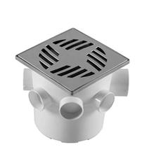 Caixa Sifonada Cromada Quadrada 15X15