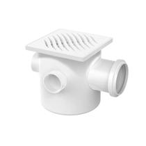 Caixa Sifonada Grelha Quadrada Branca Medidas 100 x 100 x 50 - Tigre