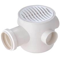 Caixa Sifonada Montada com Grelha E Porta Grelha Redondo 100x100x50mm Branca - Tigre