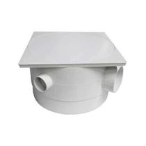 Caixa Sifonada Quadrada 250x150x50mm PVC - Grelha Quadrada - Entrada e Saída 50mm