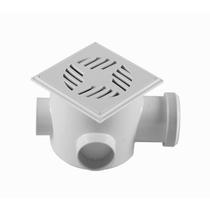 Caixa sifonada quadrada branca banheiro cozinha astra 10x10