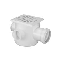 Caixa sifonada quadrada branca krona - 100 x 100 x 50mm