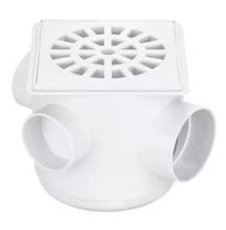 Caixa Sifonada Quadrada Cor: Branca - PLASTILIT