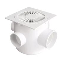 Caixa Sifonada Ralo 100x100x50mm Banheiro Box Branca Plastilit