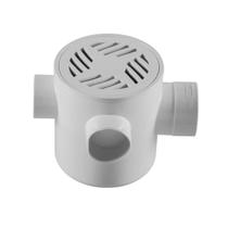 Caixa Sifonada Ralo Redondo 3 saídas 10x12cm Astra Branca