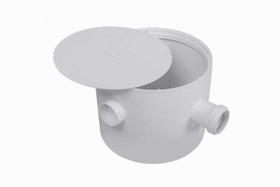 Caixa sifonada redonda branca 25 x 20cm saida 50mm - astra