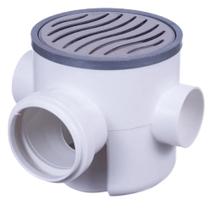 Caixa Sifonada Redonda PVC 10x10x5cm Com Grelha Inox Tigre