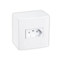 Caixa sistema x sobrepor 75x75 c/ 1 tomada 10a sleek margirius