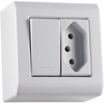 Caixa Sobrepor 1 Interruptor Simples 10A Tramontina Branca